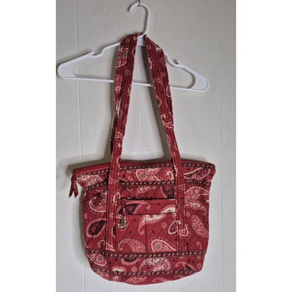 VERA BRADLEY HANDBAG MESA RED RETIRED GOOD CONDITION - Picture 1 of 10